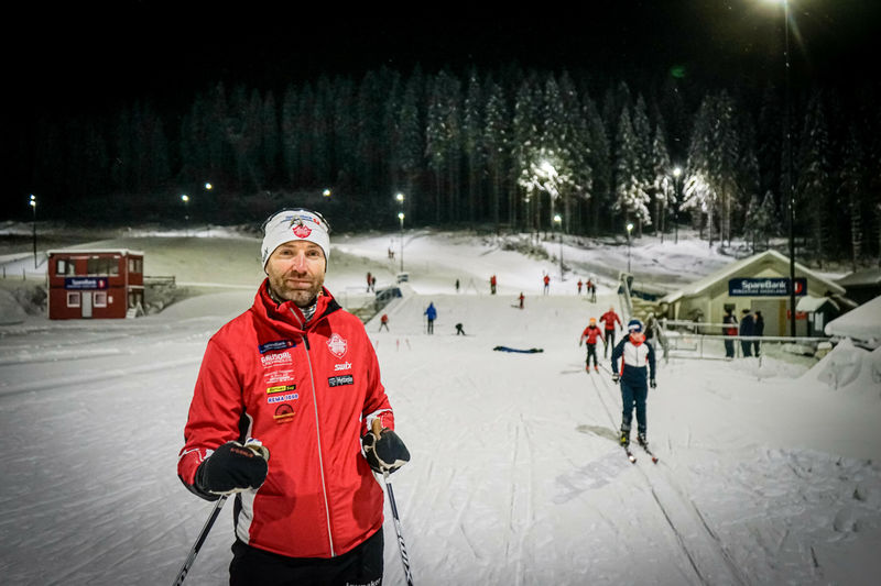 Vegard Sørumshagen, Leder, JIF ski på trening på Myrskogen. 
